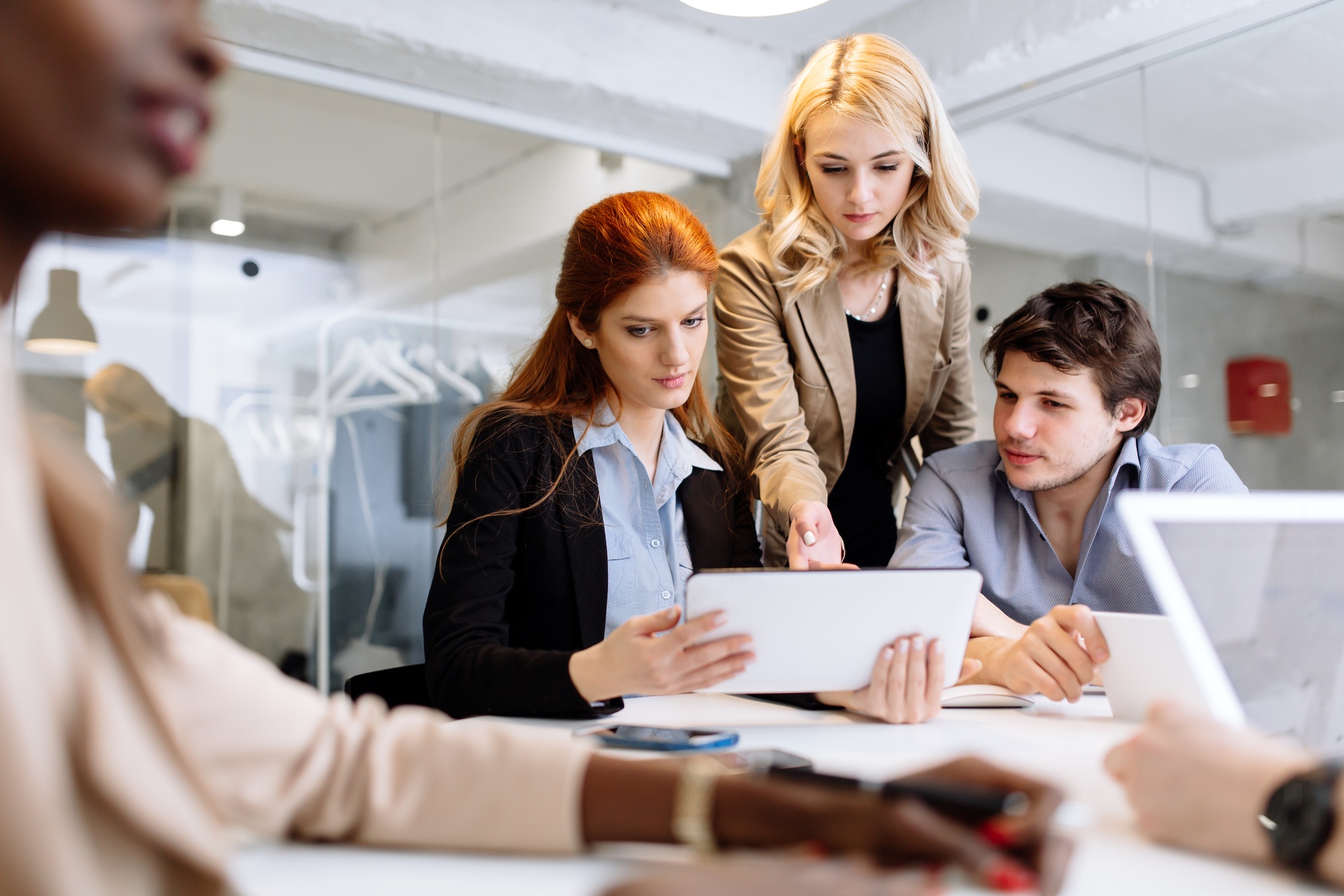 Business people working in office